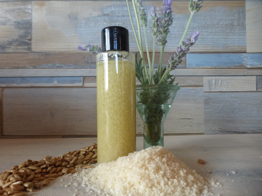 Aceite exfoliante con coco y lavanda para piel Pitta